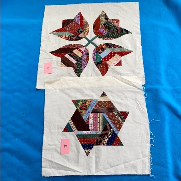 12 Quilt Squares Handmade All Cotton Assorted - Picture 5 of 13